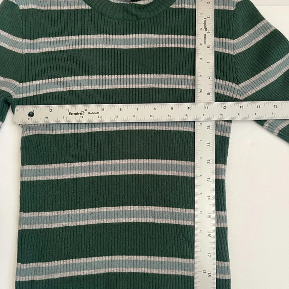 Sky and sparrow Striped Mock Neck Ribbed Sweater Size XL - Picture 3 of 7